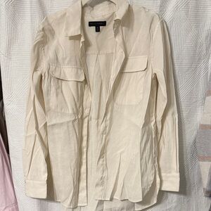 Banana Republic Off-White Button-Up Blouse